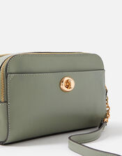 Leona Lock Cross-Body Bag, Green (GREEN), large