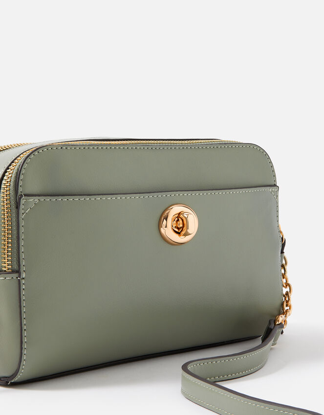 Leona Lock Cross-Body Bag, Green (GREEN), large