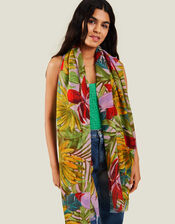 Tropical Print Scarf, , large