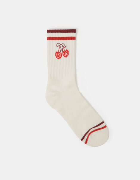 Accessorize x Good Manners Cherry Socks, , large