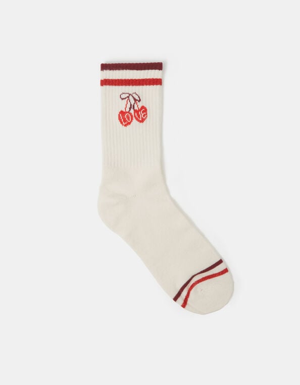 Accessorize x Good Manners Cherry Socks, , large