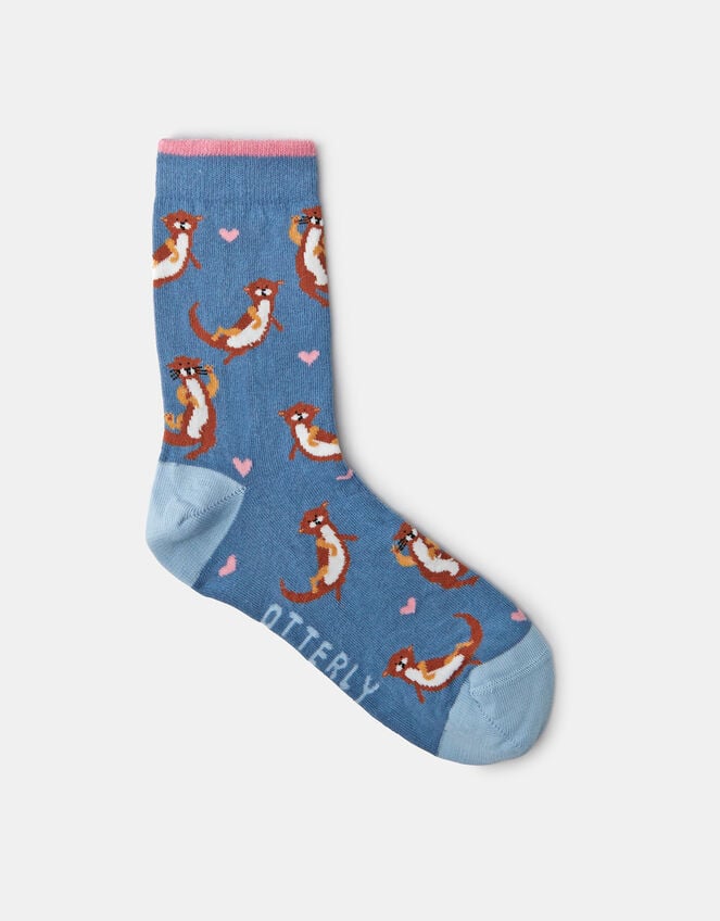 Otter Print Socks, , large