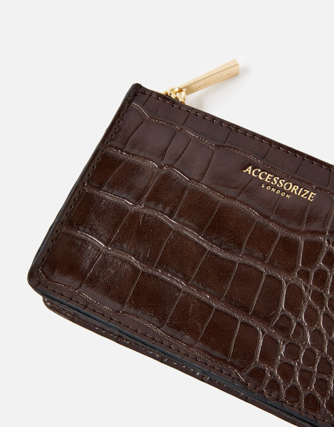 Croc Coin Purse , Brown (CHOCOLATE), large