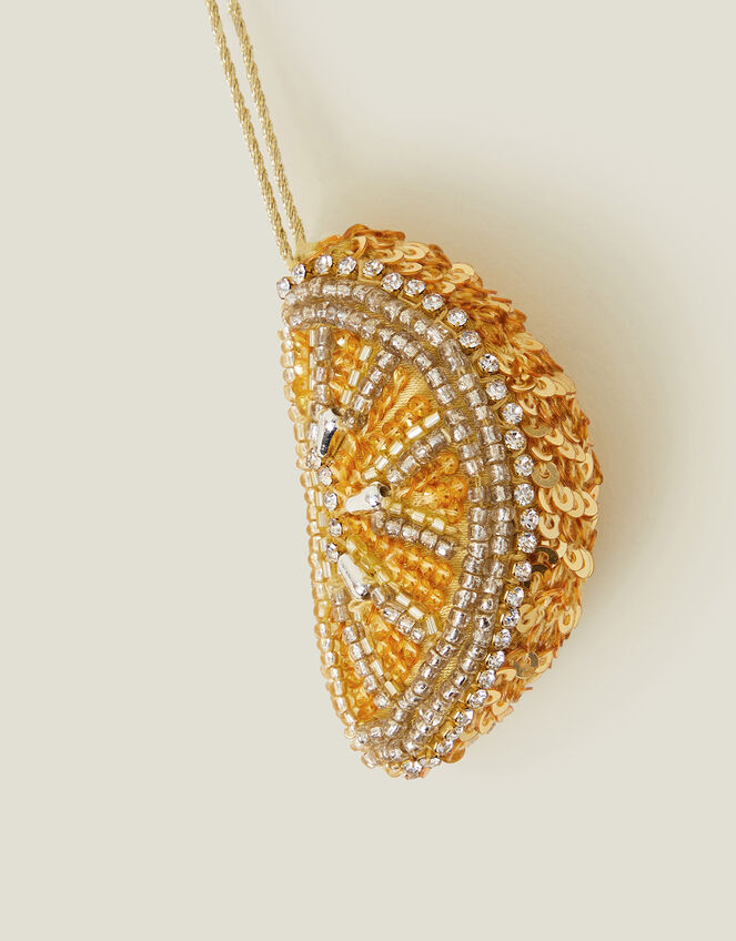 Embellished Lemon Christmas Tree Decoration, , large