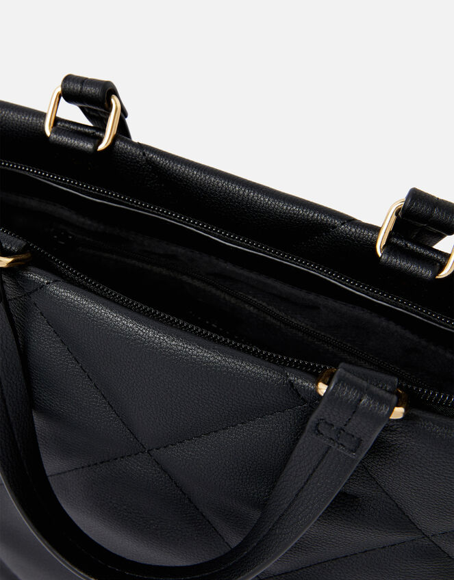 Kayleigh Quilted Handheld Bag , Black (BLACK), large