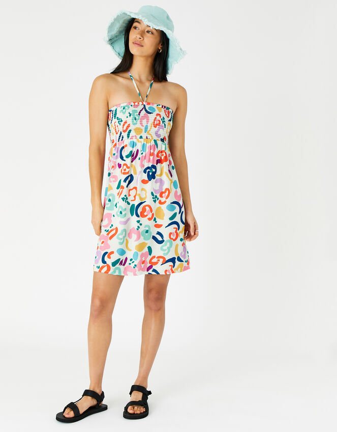 Colour Splash Bandeau Dress, Multi (BRIGHTS-MULTI), large
