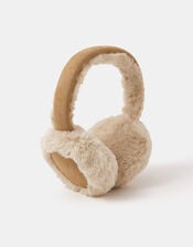 Fluffy Faux Suede Earmuffs, , large