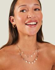 Layered Leaf Necklace, , large