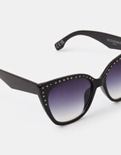 Studded Cat Eye Sunglasses, , large