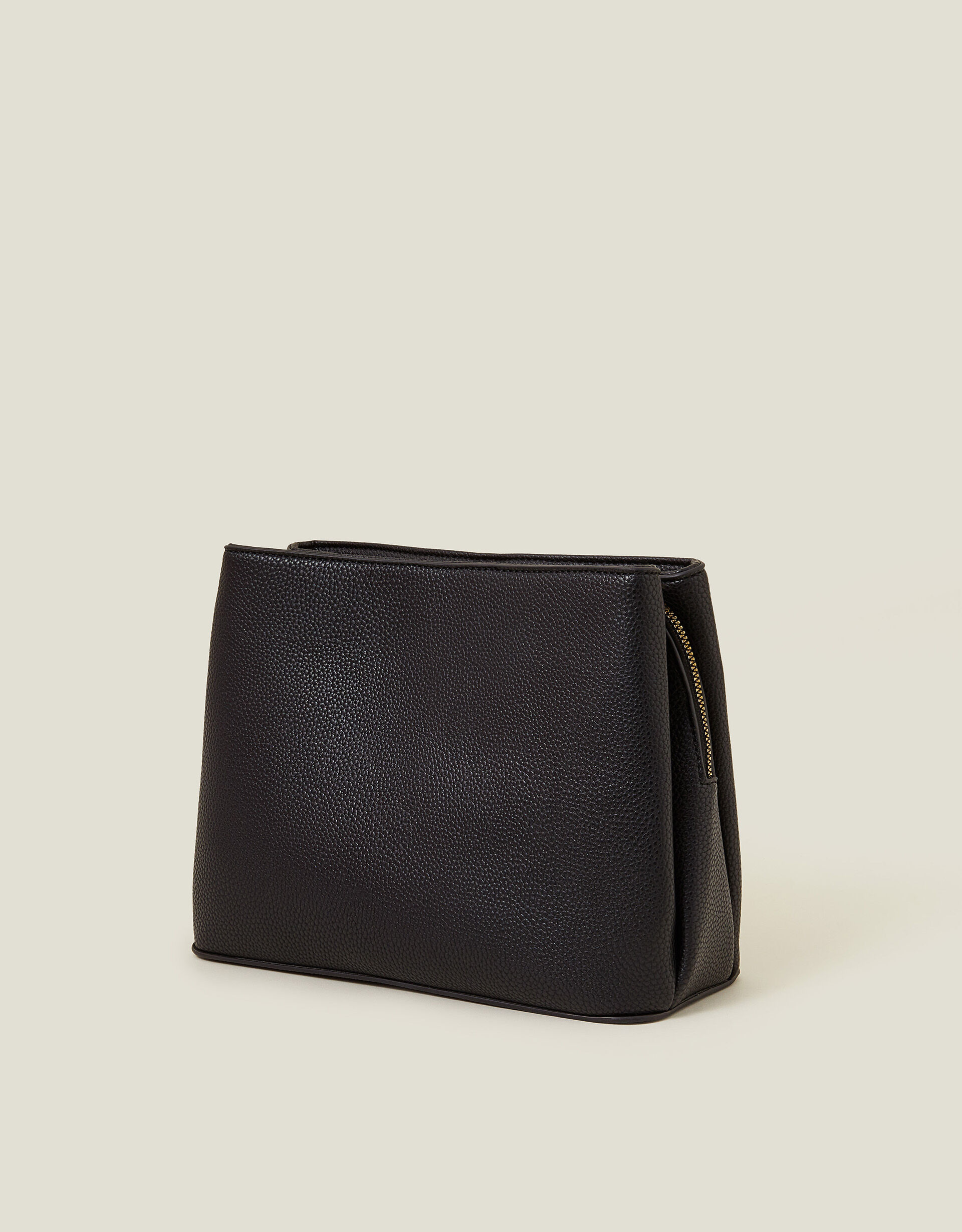 rough style bag／black leather Zip Detail Leather Cross-Body Bag Black | Leather Bags