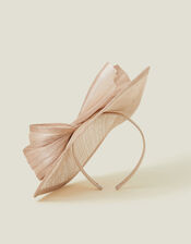 Teardrop Bow Fascinator, Natural (CHAMPAGNE), large