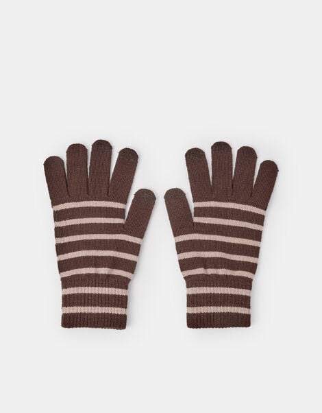 Stripe Stretch Touchscreen Gloves, , large