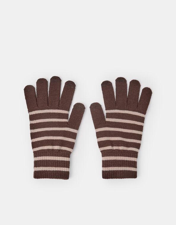 Stripe Stretch Touchscreen Gloves, , large