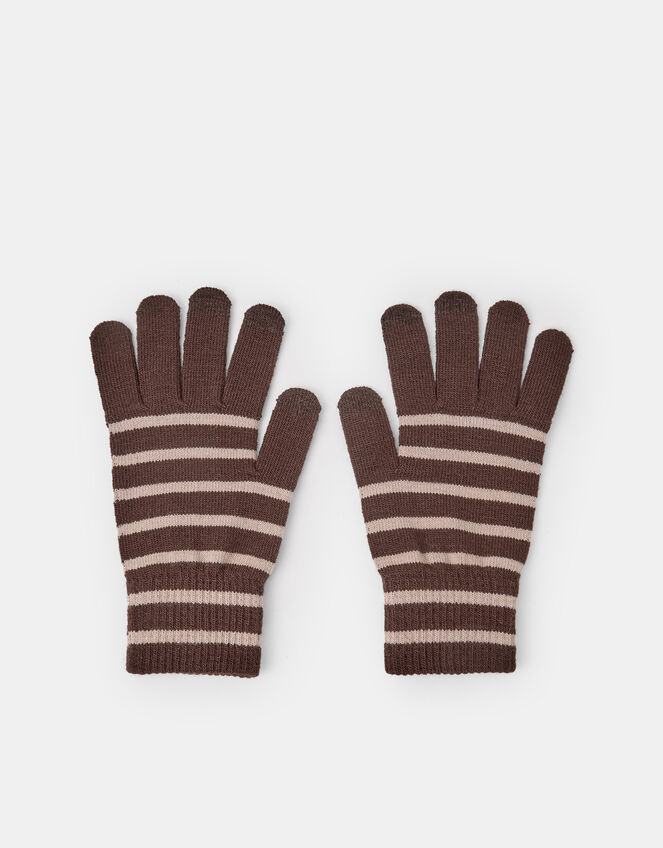 Stripe Stretch Touchscreen Gloves, , large