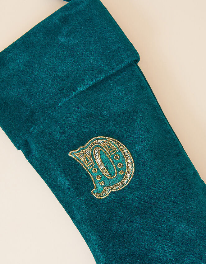 Embroidered Initial D Stocking, , large