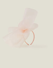 Pleated Fascinator, Pink (PALE PINK), large
