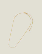 14ct Gold-Plated Curved Bar Necklace, , large