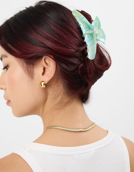 Starfish Shimmer Claw Clip, , large