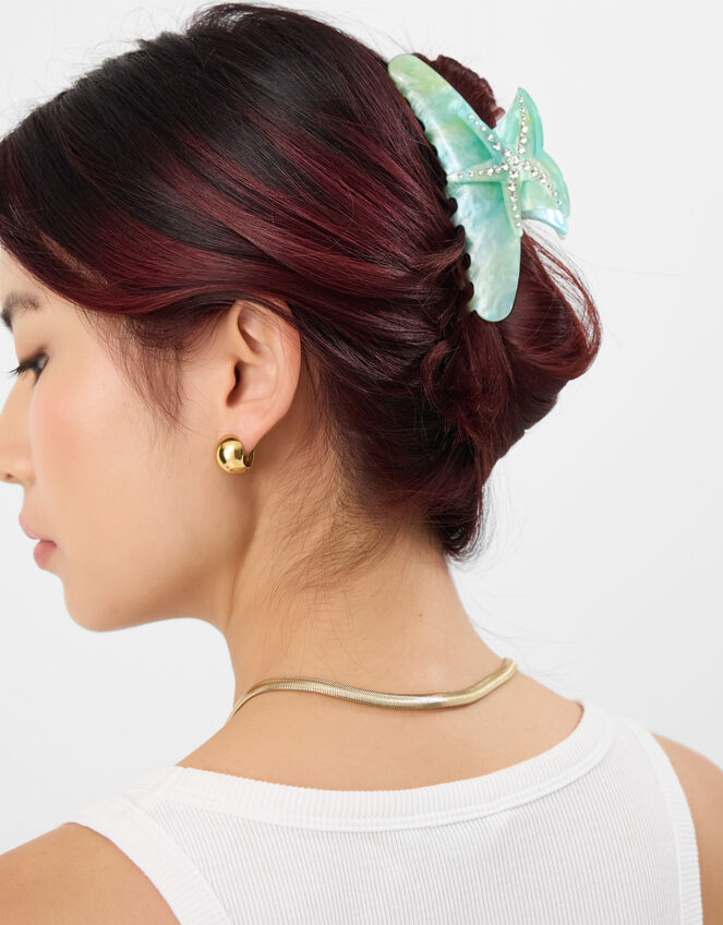 Starfish Shimmer Claw Clip, , large