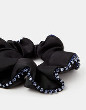 Metallic Bead Hair Scrunchie, , large