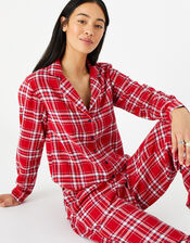 Check Button Down Pyjama Set, Red (RED), large