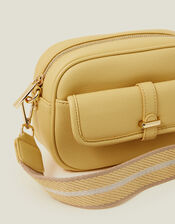 Webbing Strap Crossbody Bag, Yellow (YELLOW), large