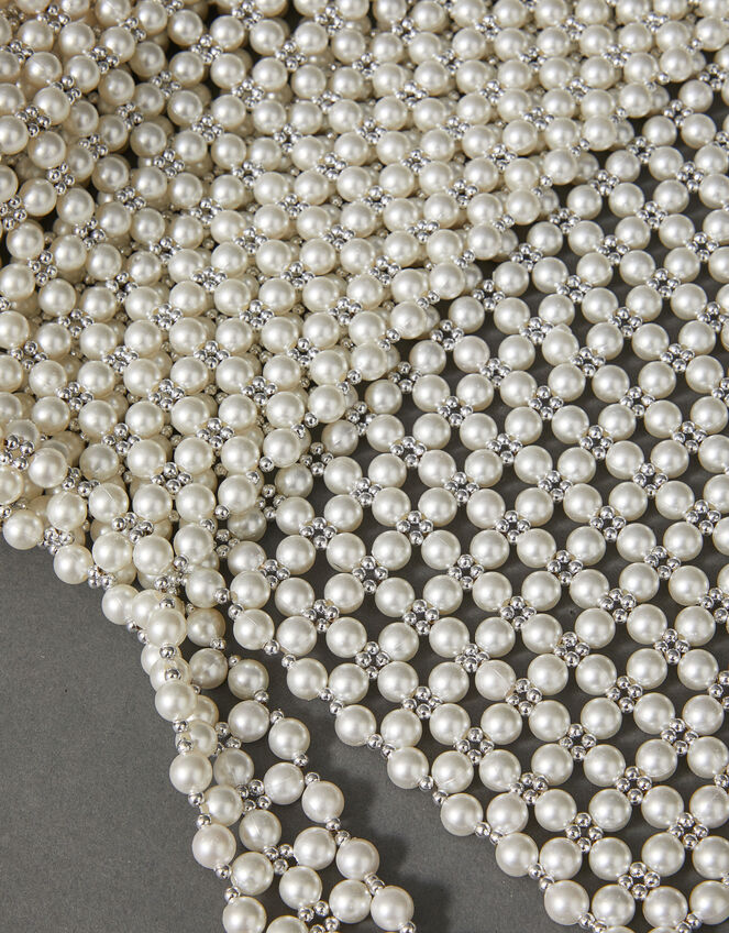 Pearl Beaded Shoulder Bag, , large