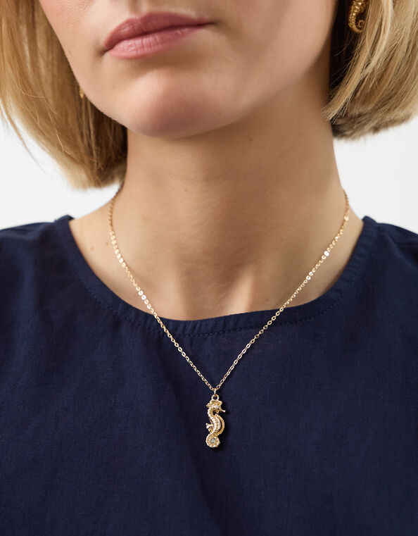 Seahorse Pendant Necklace, , large