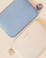 Resin Zip Pull Coin Purse, Blue (BLUE), large