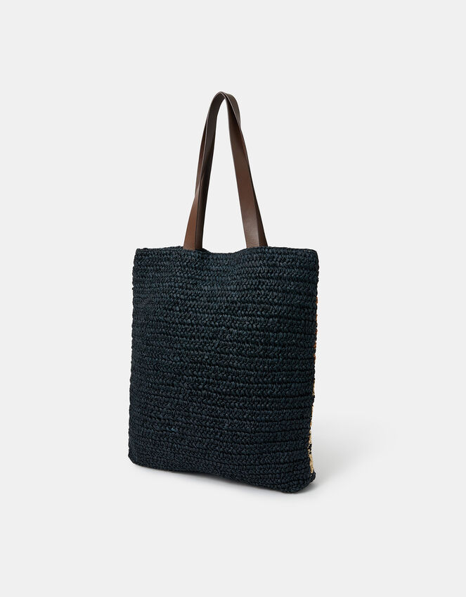 Mix Raffia Tote Bag, , large