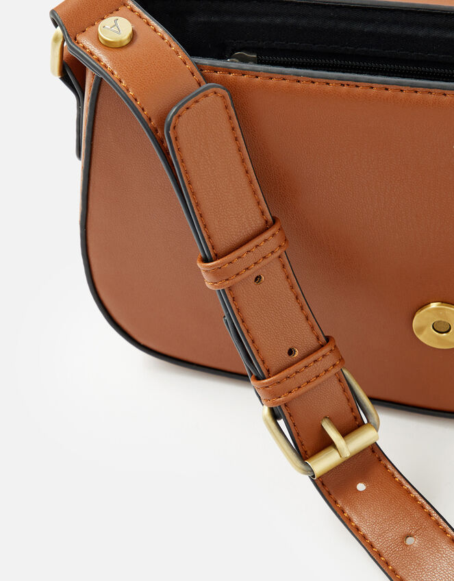 Lara Quilted Shoulder Bag, Tan (TAN), large