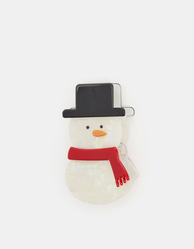 Christmas Snowman Claw Clip, , large