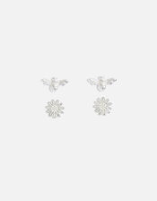 Sterling Silver Bee Stud Earring Set, , large