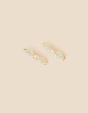 Pearl Bow Salon Clips Set of Two , , large