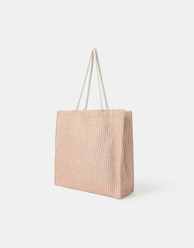 Metallic Woven Starfish Shopper Bag, , large