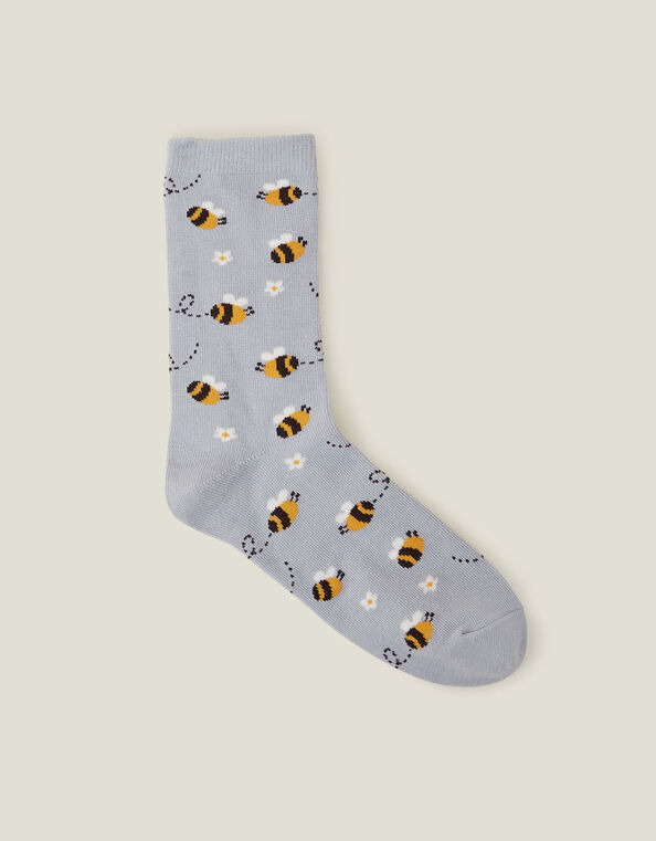 Bee Print Socks, , large