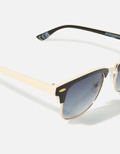 Classic Round Sunglasses, Black (BLACK), large