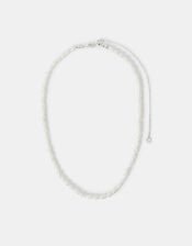 Sterling Silver Seed Pearl Necklace, , large