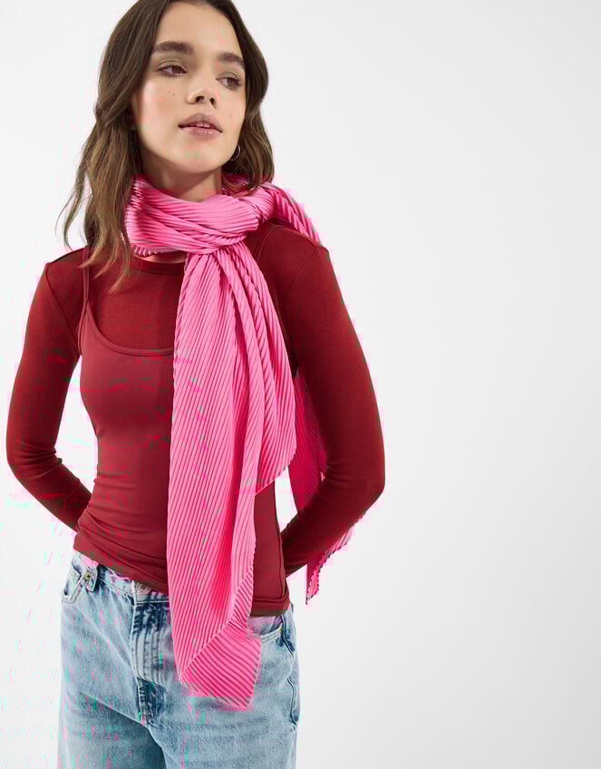Lightweight Pleated Scarf, , large