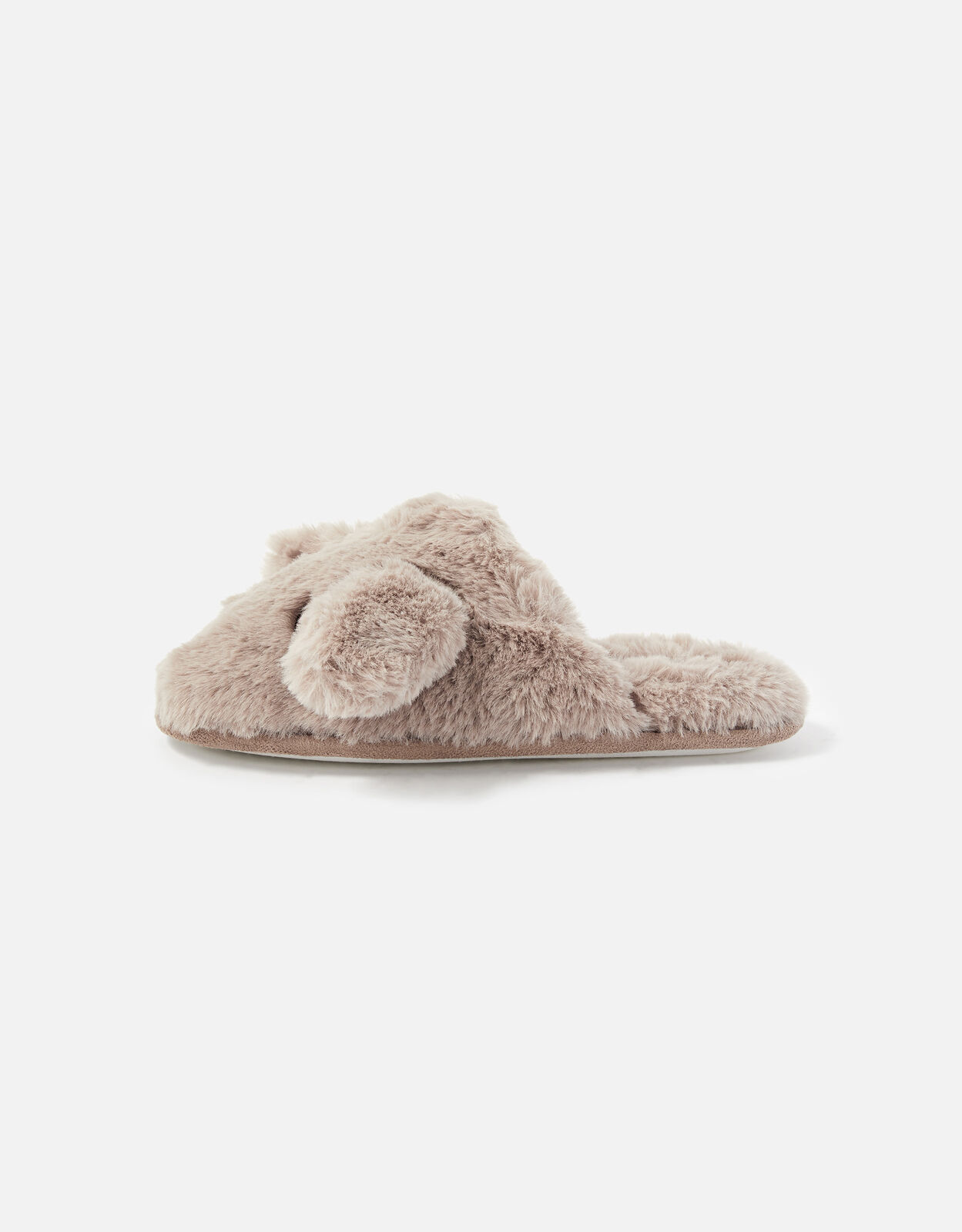 Fluffy mule heeled slippers Clearance