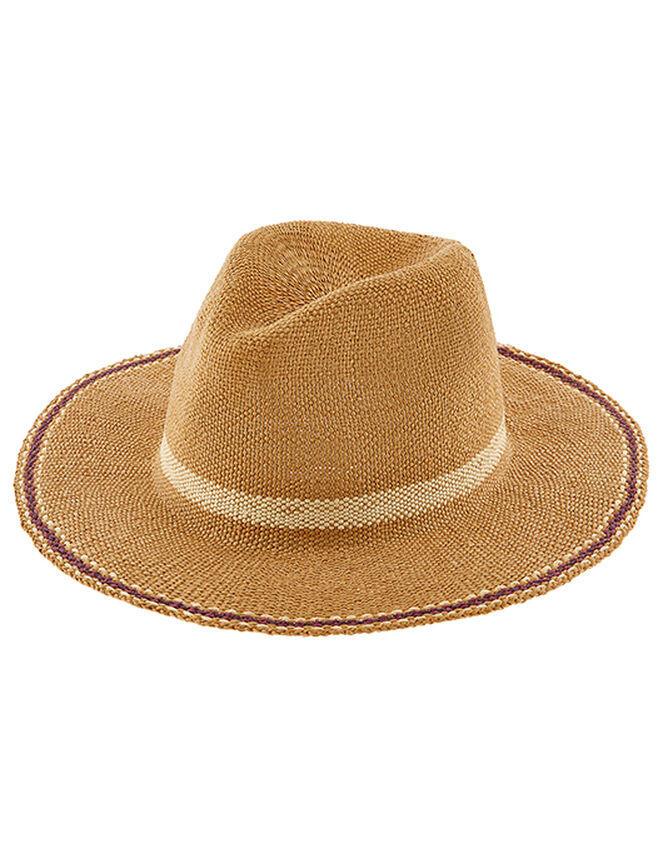 Casablanca Fedora Hat, Natural (NATURAL), large
