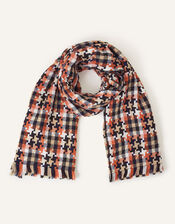 Woven Check Blanket, , large