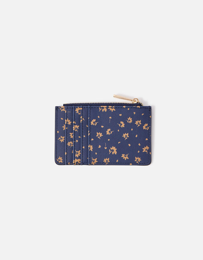 Ditsy Print Cardholder, Blue (NAVY), large