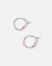 Small Simple Hoop Earrings, Silver (SILVER), large
