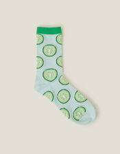 Cucumber Print Socks, , large