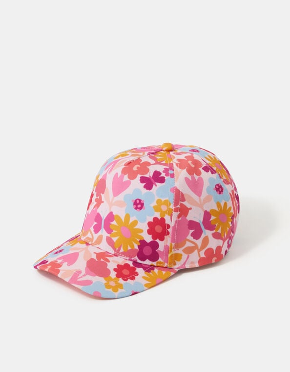 Girls Floral Cap, Multi (BRIGHTS MULTI), large
