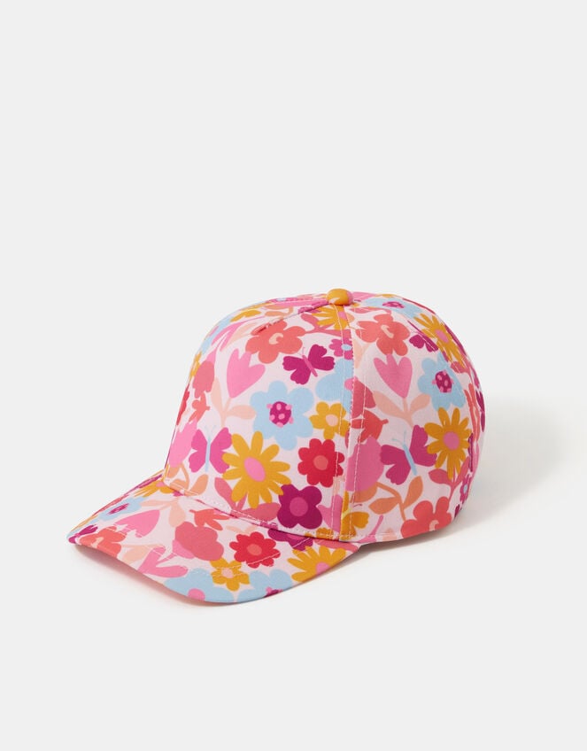 Girls Floral Cap, Multi (BRIGHTS MULTI), large