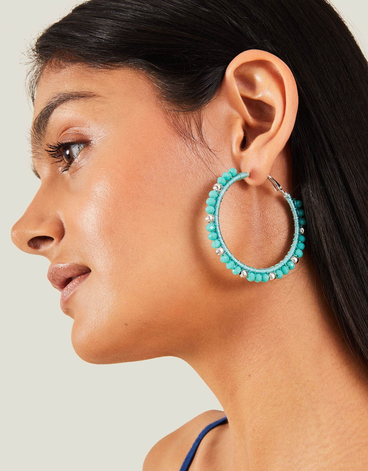 Beaded on sale fan earrings