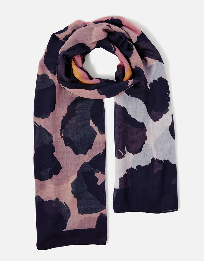 Abstract Animal Print Scarf in Recycled Polyester, , large