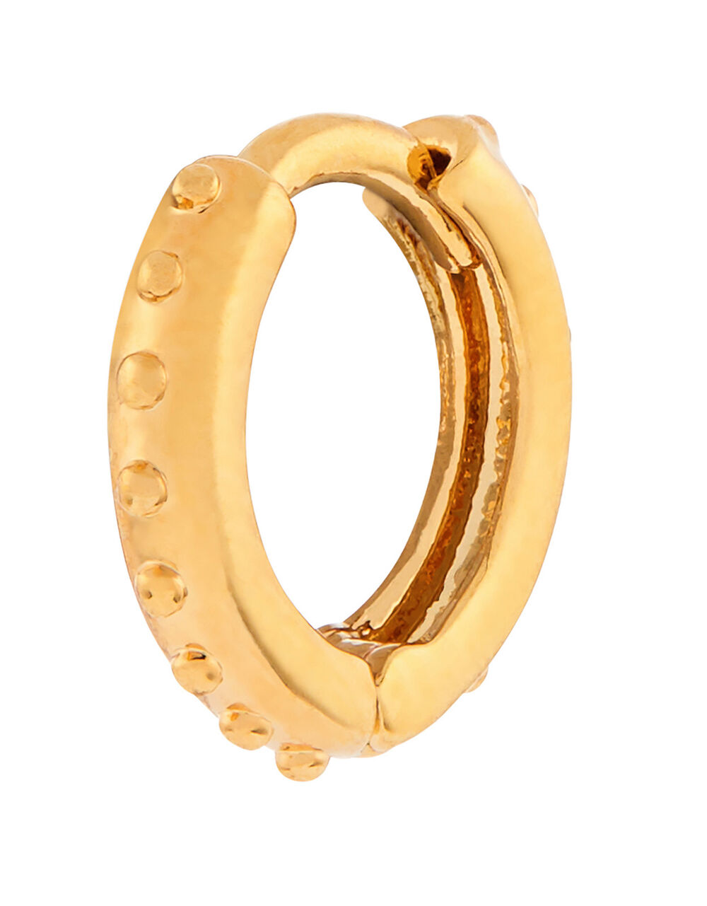 Gold-Plated Ball Huggie Hoop Earrings